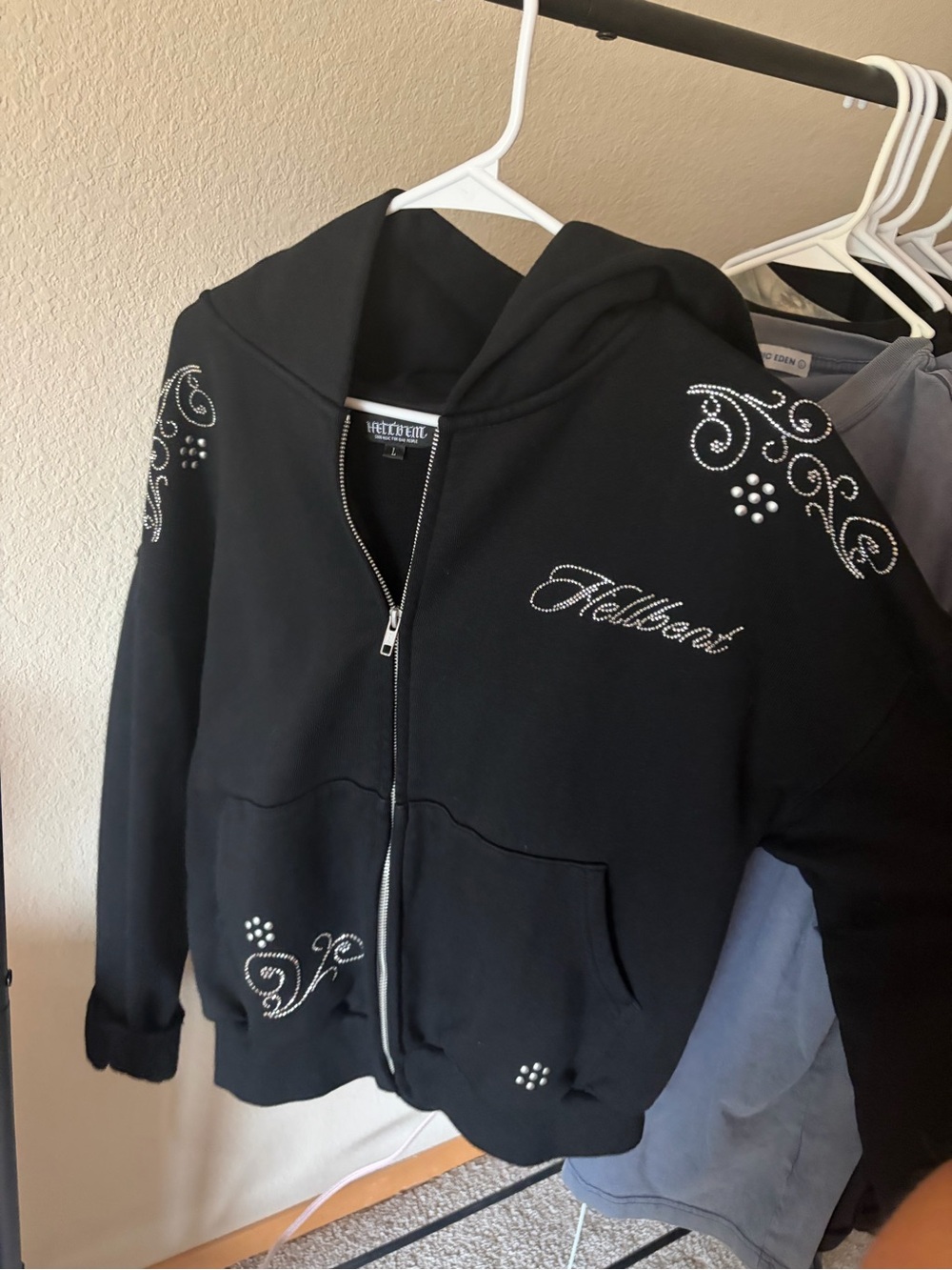 Hellbent Records Black Zip-Up Hoodie